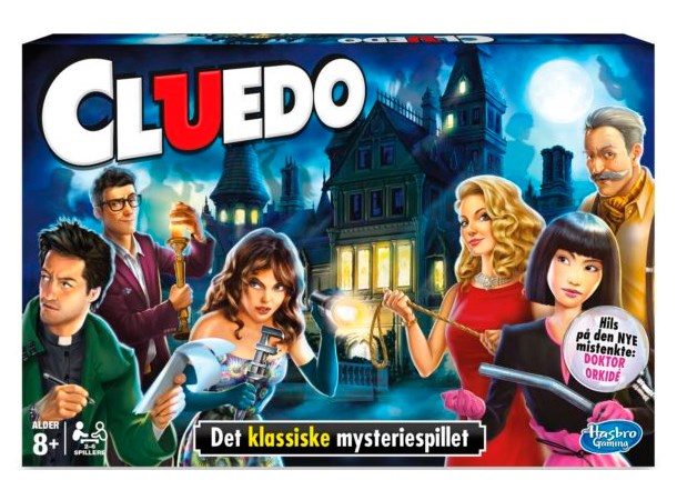 Cluedo Brettspill Norsk Inkluderer ny mistenkt Doktor Orkide